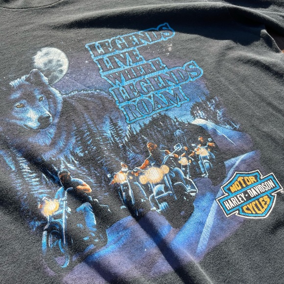 Vintage 1992 Harley Davidson tee single stitch fits L - Picture 3 of 3